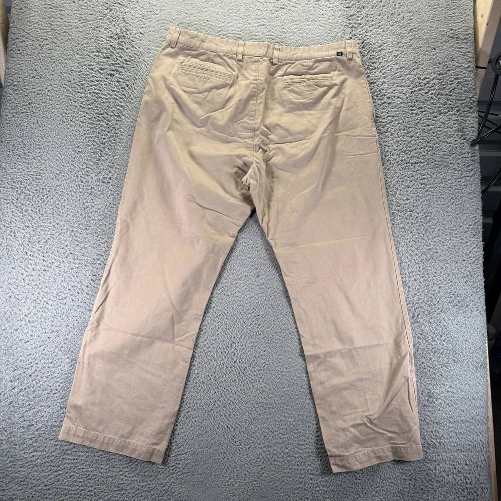 Chaps Pant Men 40x30 Beige Cotton Chino Straight Preppy Business Career Academia